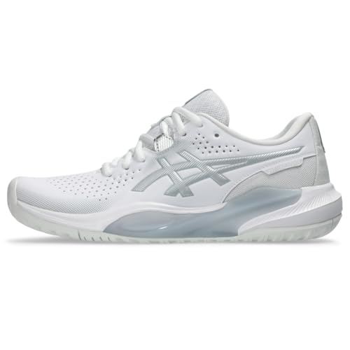 ASICS Women's Gel-Challenger 15 Tennis Shoes, 8, White/Pure Silver