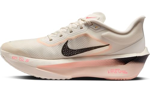 Nike Zoom Fly 6 Men's Road Racing Shoes (FN8454-102, Pale Ivory/Crimson Tint/Sail/Black) Size 7.5