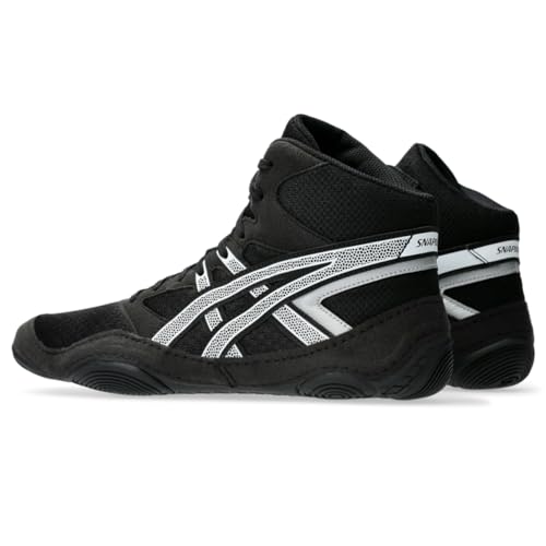 ASICS Men's Snapdown 4 Wrestling Shoes, 12, Black/White