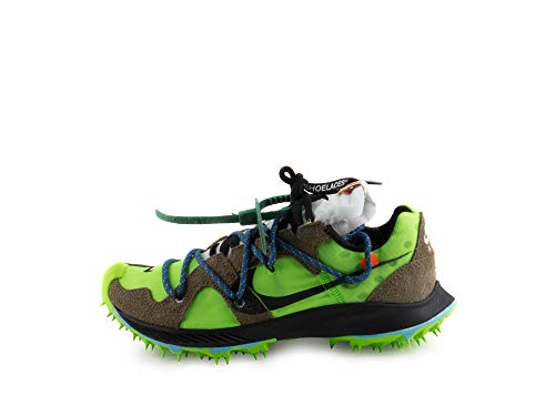 Nike Womens Zoom Terra Kiger 5 / OW Electric Green/Metallic Silver Suede Size 6