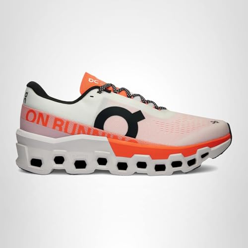 On Mens Cloudmonster 2 White/Flame 10.5 M