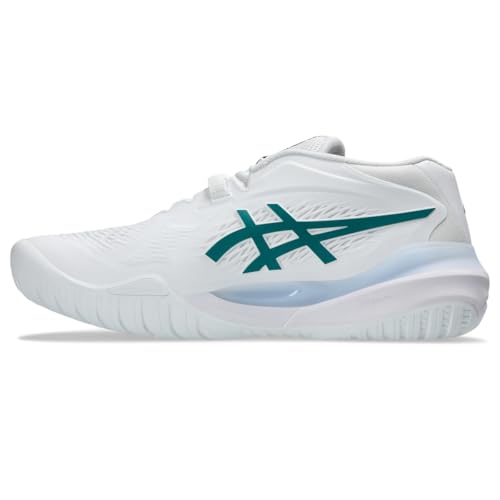 ASICS Men's Gel-Resolution X Tennis Shoes, 10.5, White/Pitch Green