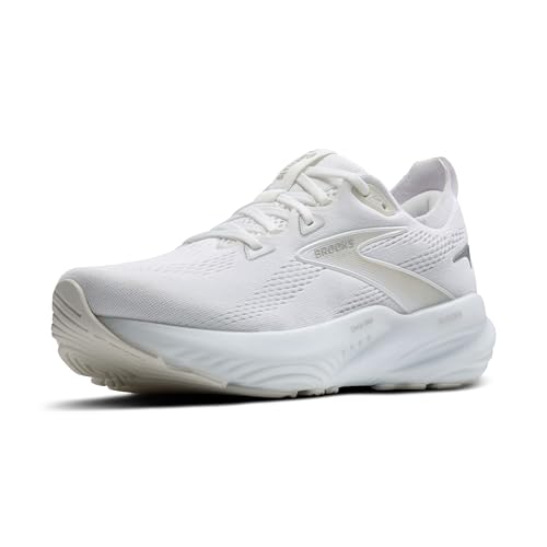 Brooks Women’s Glycerin 22 Neutral Running Shoe - White/White/Grey - 8.5 Medium