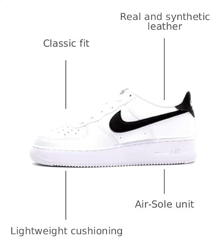 Nike Air Force 1 (Big Kid) White/Black