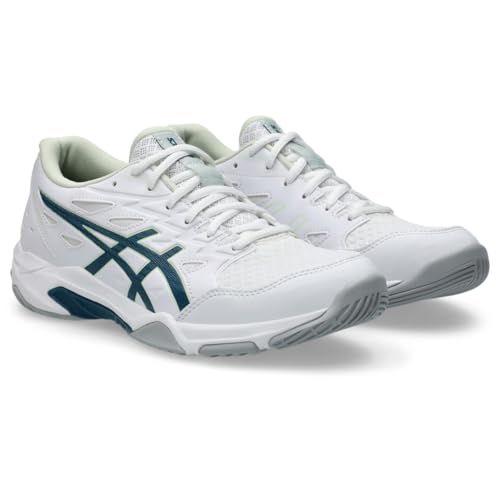 ASICS Women's Gel-Rocket 11 Volleyball Shoes, 9.5, White/Ink Teal