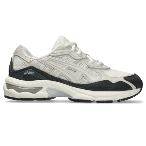 ASICS Unisex Kid's Gel-NYC Grade School (Big Kid), Cream/Smoke Grey, 6 Medium, Big Kid