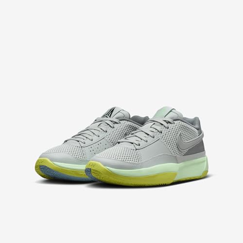 Nike Ja 1 Big Kids' Basketball Shoes (DX2294-003, Light Silver/Cyber/Cool Grey/Granite) Size 7