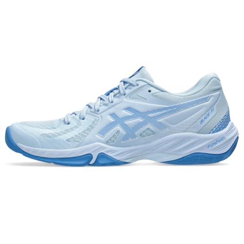 ASICS Women's Blade FlyteFoam Volleyball Shoes, 8.5, Light Blue/Blue Coast