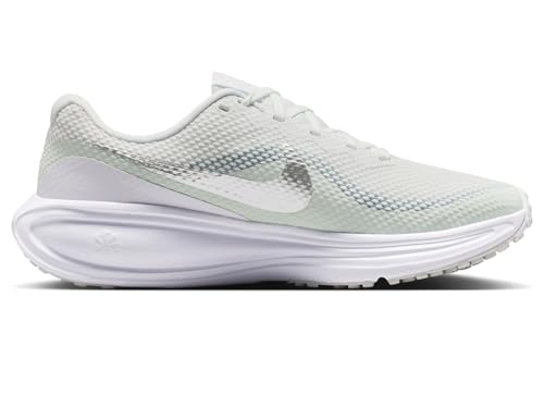 Nike Women's Revolution 8 Road Running Shoes, Off White/Metallic Silver-Barely Green, 9