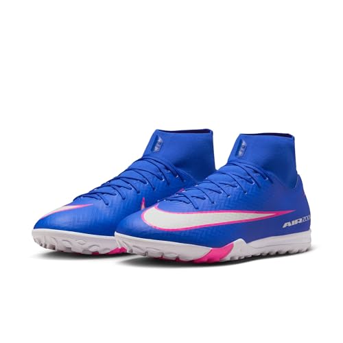 Nike Mercurial Superfly 10 Academy Turf High-Top Soccer Shoes (Racer Blue/White) Size 8.5