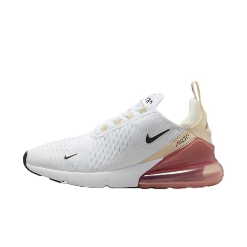 Nike Women's Air Max 270 White/Black-Pale Ivory-Muslin (AH6789 123) - 10