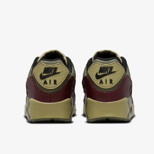 Nike Air Max 90 Gore-TEX Men's Shoes (FD5810-200,Medium Olive/Cargo Khaki/Burgundy) Size 3.5