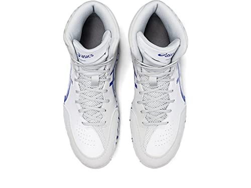 ASICS Men's Aggressor 5 Wrestling Shoes, 4.5, White/Lapis Lazuli Blue