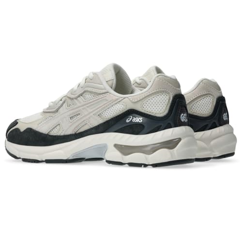 ASICS Unisex Kid's Gel-NYC Grade School (Big Kid), Cream/Smoke Grey, 6 Medium, Big Kid