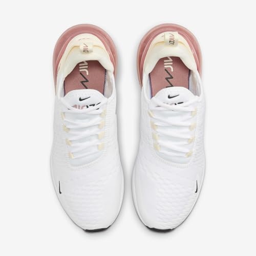 Nike Women's Air Max 270 White/Black-Pale Ivory-Muslin (AH6789 123) - 10