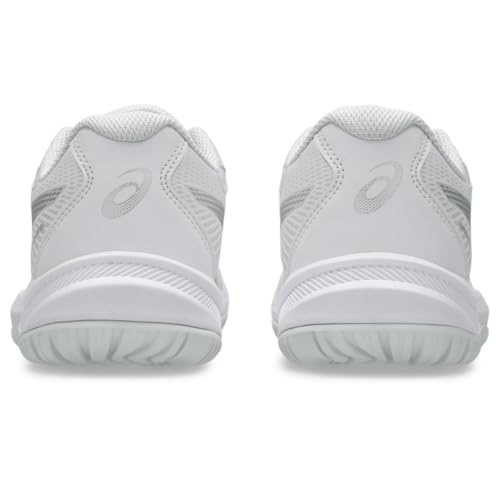 ASICS Kid's Upcourt 6 GS Volleyball Shoes, 4, White/Pure Silver