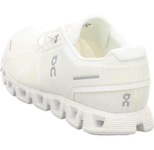 On Men's Cloud 5 Sneakers, All White, 10