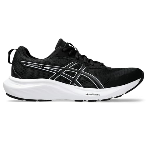 ASICS Women's Gel-Contend 9 Running Shoes, 12, Black/White