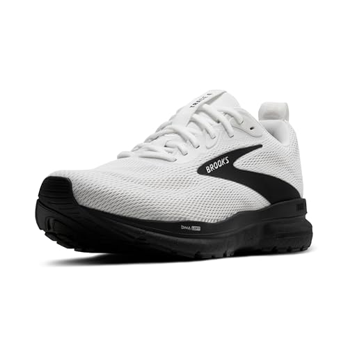 Brooks Men’s Trace 4 Neutral Running Shoe - Bright White/Oyster/Black - 11 Medium