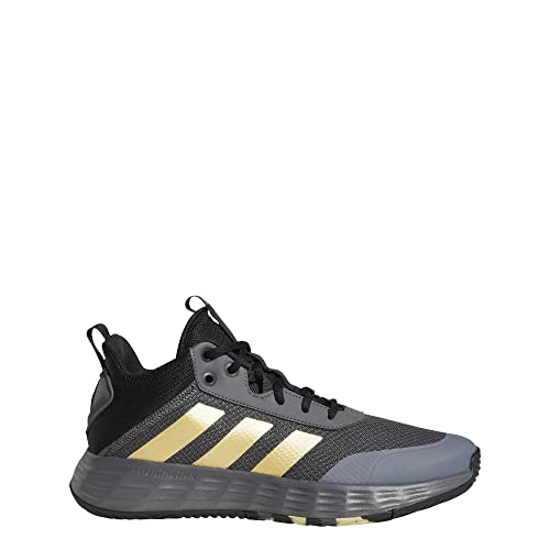 Adidas Adult Ownthegame Shoes Grey Five/Matte Gold/Core Black 14