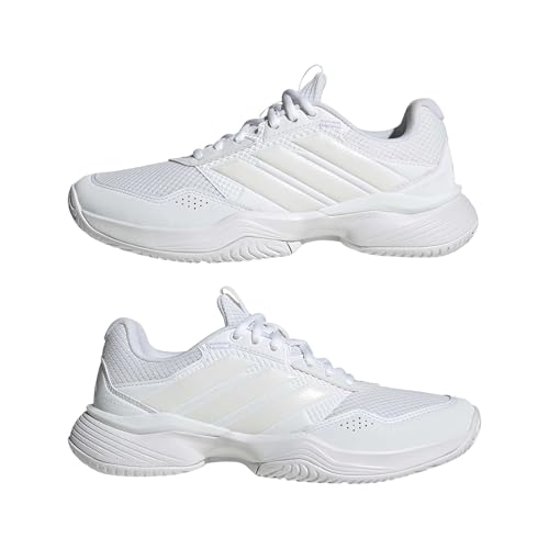 adidas Women's Gamecourt 3 All Court Tennis, WhiteZeroMetallicWhite, 9