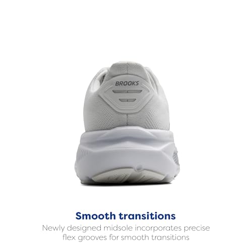 Brooks Women’s Ghost 17 Neutral Running Shoe - White/White/Grey - 9 Medium
