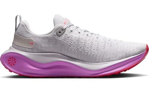 Nike InfinityRN 4 Men's Road Running Shoes (DR2665-011, Vast Grey/Hyper Violet/Bright Crimson) Size 11