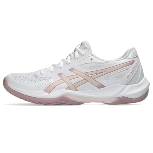 ASICS Women's Gel-Rocket 12 Volleyball Shoes, 9, White/Pearl Pink