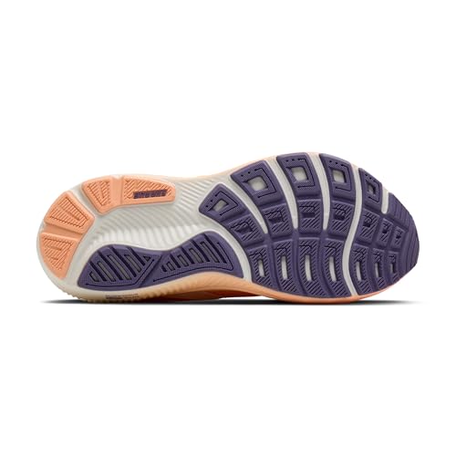 Brooks Women’s Ghost 18 Neutral Running & Walking Shoe - Peach/Grape/Coconut - 8 Medium