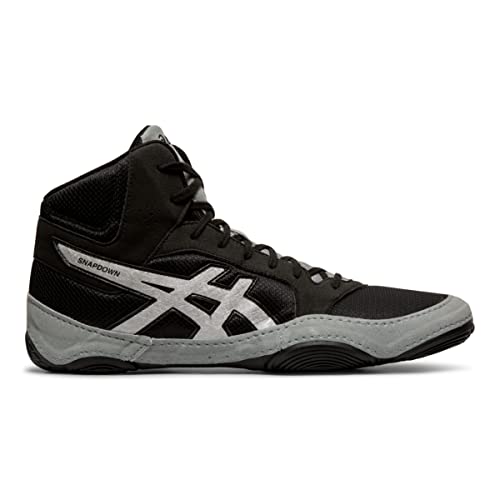 ASICS Unisex Snapdown 2 Wrestling Shoes, 10, Black/Silver