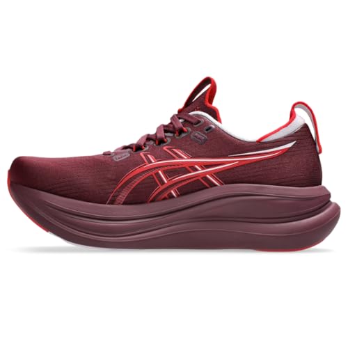 ASICS Women's Gel-Nimbus 28 Running Shoes, 9, BENIIMO Purple/Speed RED