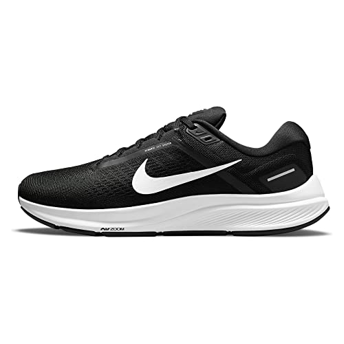 NIKE Air Zoom Structure 24 Men's Trainers Sneakers Road Running Shoes DA8535 (Black/White 001), Black White, 10.5