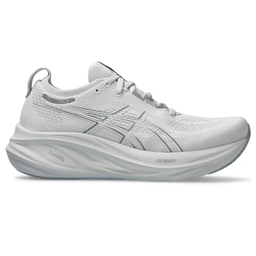ASICS Women's Gel-Nimbus 26 Running Shoe, 12.5, Concrete/Pure Silver