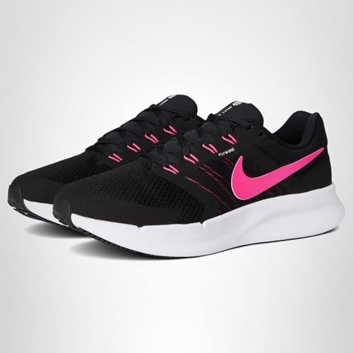 Nike Women's Run Swift 3 Road Running Shoes, Black/Hyper Pink-White, 8