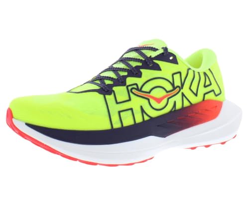 Hoka Men's Rocket X Trail Sneaker, Neon Yuzu/Neon Flame, 10.5