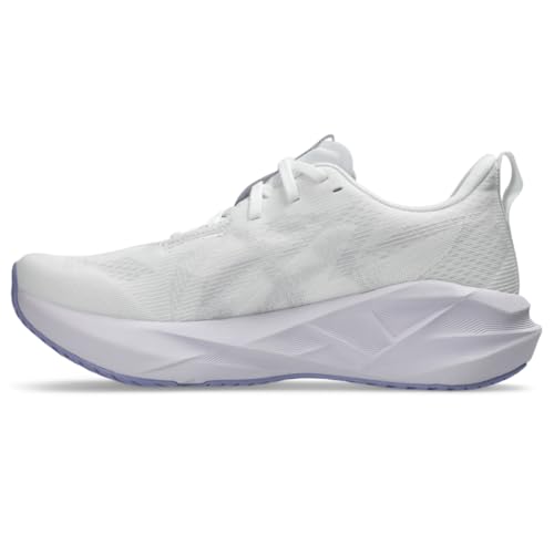 ASICS Women's NOVABLAST 5 Running Shoes, 7.5, White/Lilac HINT