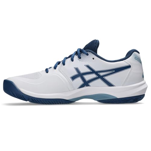 ASICS Men's Game FlyteFoam Pickleball Shoes, 9.5, White/Twilight Blue