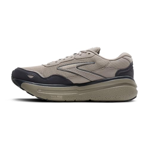 Brooks Men’s Ghost Max Suede/Leather Neutral Running & Walking Shoe - Rockridge/Ebony - 10 Medium