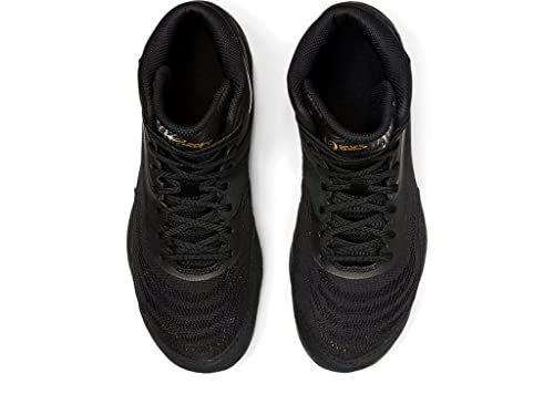 ASICS Men's Split Elite Wrestling Shoes, 9.5, Black/Pure Gold