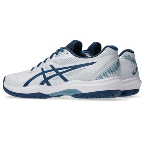 ASICS Men's Game FlyteFoam Pickleball Shoes, 14, White/Twilight Blue