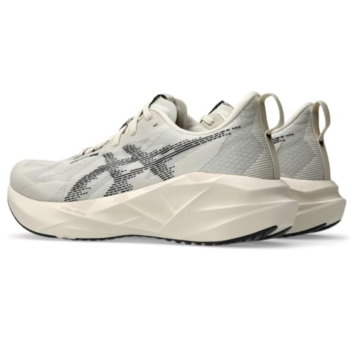 ASICS Men's NOVABLAST 5 Running Shoes, 11.5, Oatmeal/Black