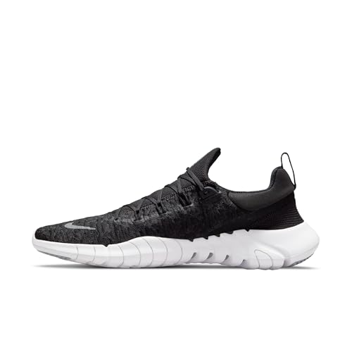 Nike Men's Free Rn 5,0 2021 Running Shoe, Black White Dk Smoke Grey, 11.5 US