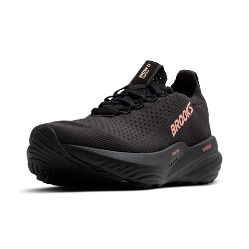 Brooks Women’s Glycerin Stealthfit 22 Neutral Running Shoe - Black/Grey/Rose Gold - 7 Medium