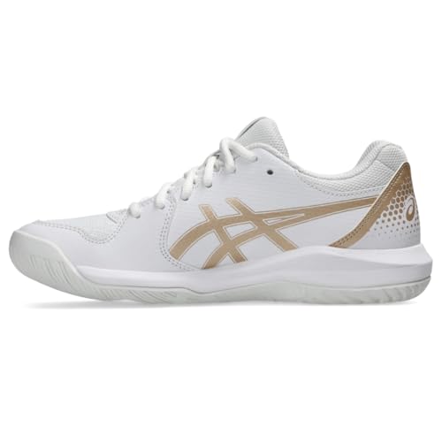 ASICS Women's Gel-Dedicate 8 Pickleball Shoes, 9, White/Champagne