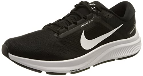 NIKE Air Zoom Structure 24 Men's Trainers Sneakers Road Running Shoes DA8535 (Black/White 001), Black White, 12