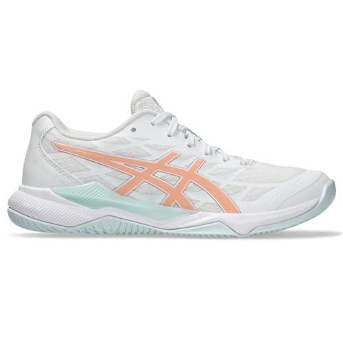 ASICS Women's Gel-Tactic 12 Volleyball Shoes, 11, White/Bright Sunstone