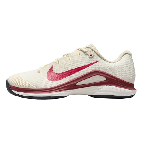 Nike Vapor 12 Women's Hard Court Tennis Shoes (Pale Ivory/Sail/Team Red/Rush Pink) Size 7.5