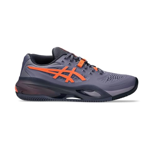 ASICS Men's Gel-Resolution X Clay Trainers, Greyish Purple Nova Orange, 13 US