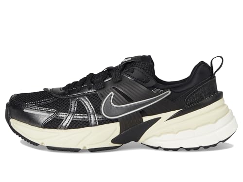 Nike Women's V2K Run Black/Black/Metallic Silver/Muslin 10 Medium
