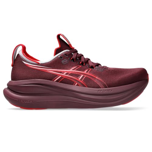 ASICS Women's Gel-Nimbus 28 Running Shoes, 9, BENIIMO Purple/Speed RED